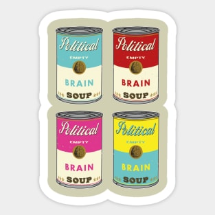 Political Brain Soup (empty) Sticker